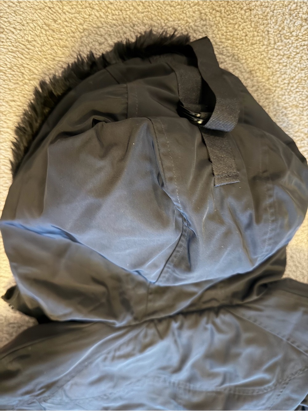 MARC NEW YORK ANDREW MARC black parka sz XS faux fur lining like new - Picture 5 of 5